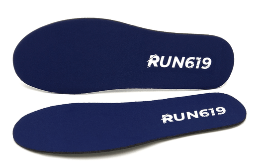 Run 619 Original Flat Insoles, thin flat insoles, flexible and firm support for shoes, perfect for runners and active individuals.