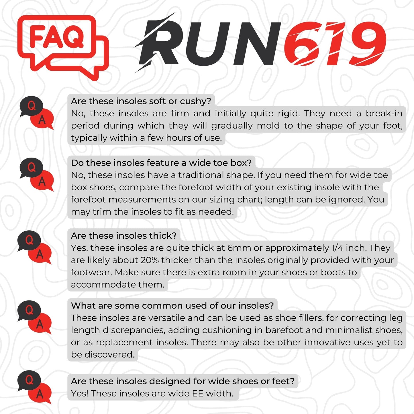 Run 619 Insole FAQ's