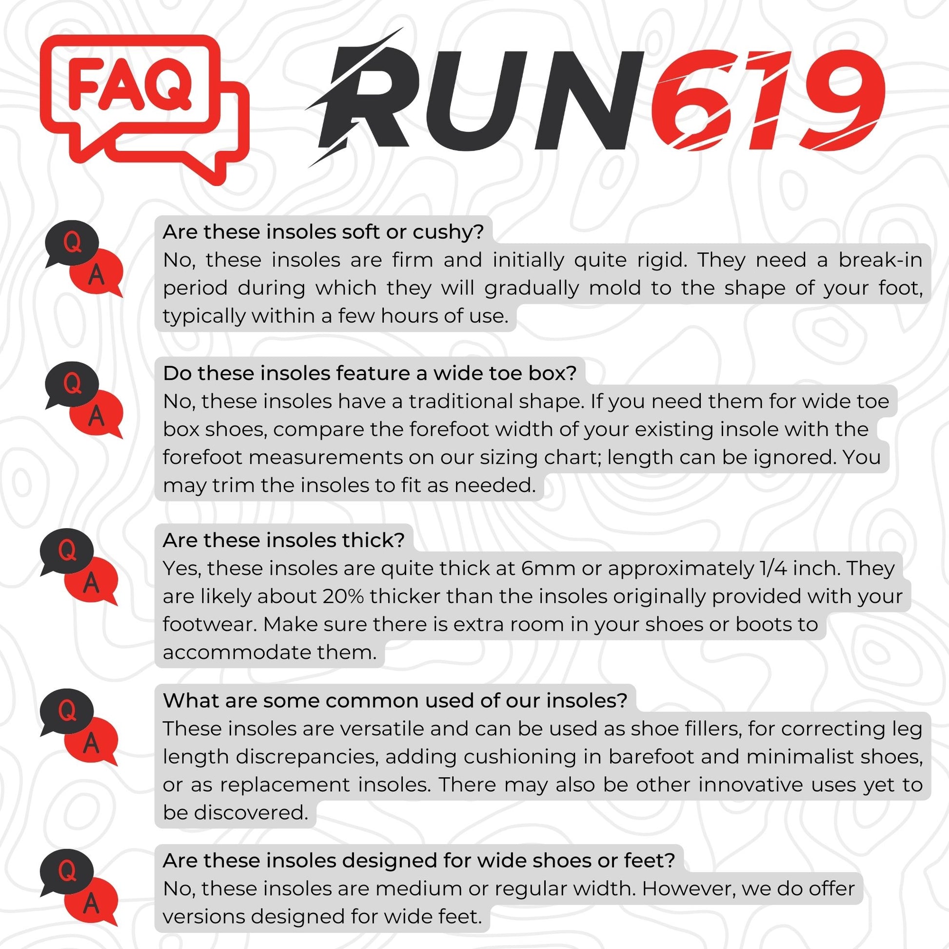 Run 619 FAQ's Infographic