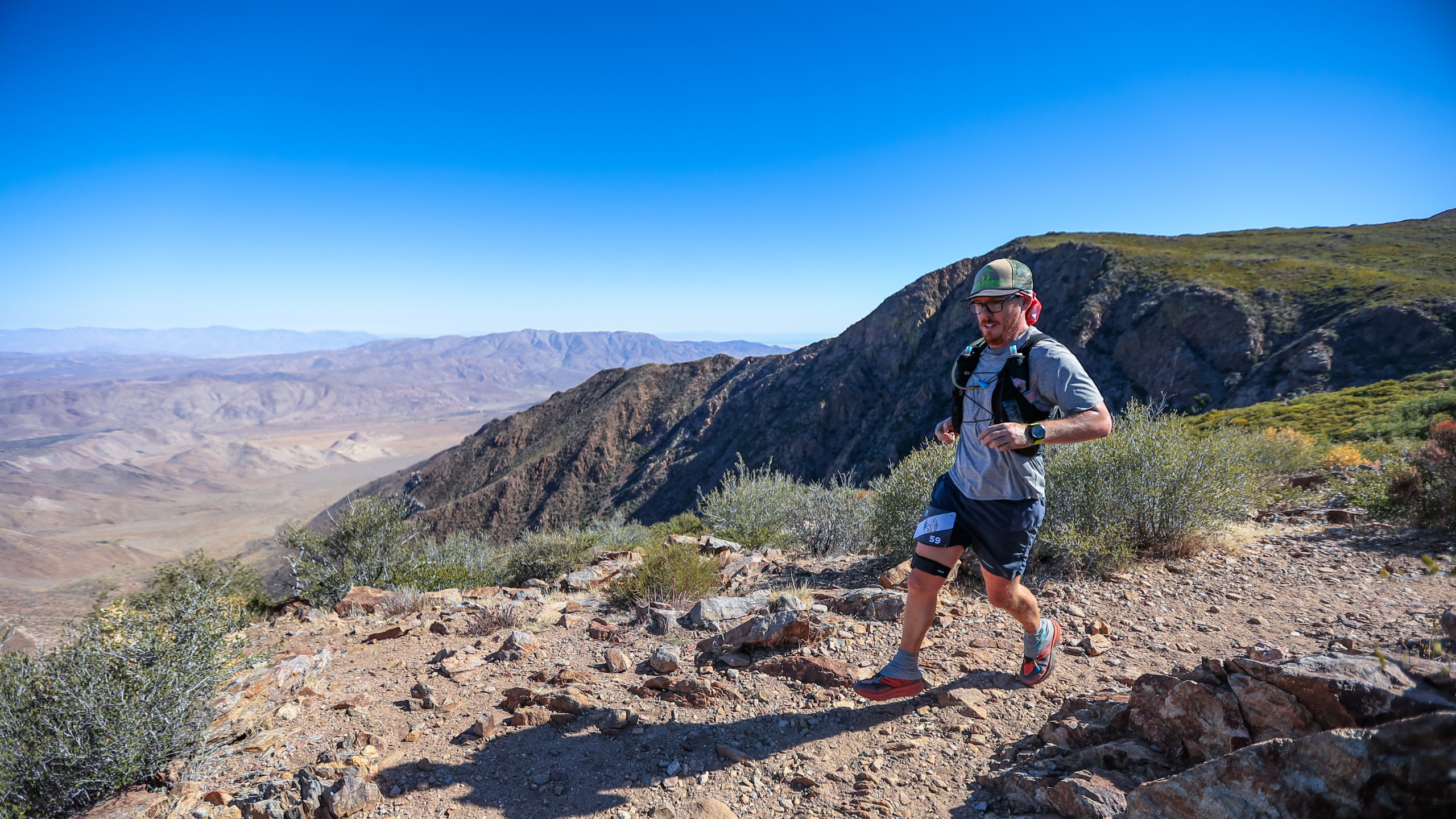 Trail runner on the PCT. Mt Laguna