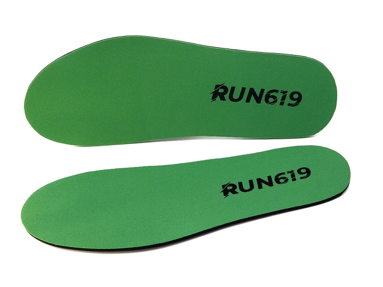 WIDE Run 619 Shoe Inserts - Thin, Firm, Shoe Insoles , Zero Drop Profile, Traditional Shape, Foot Forming