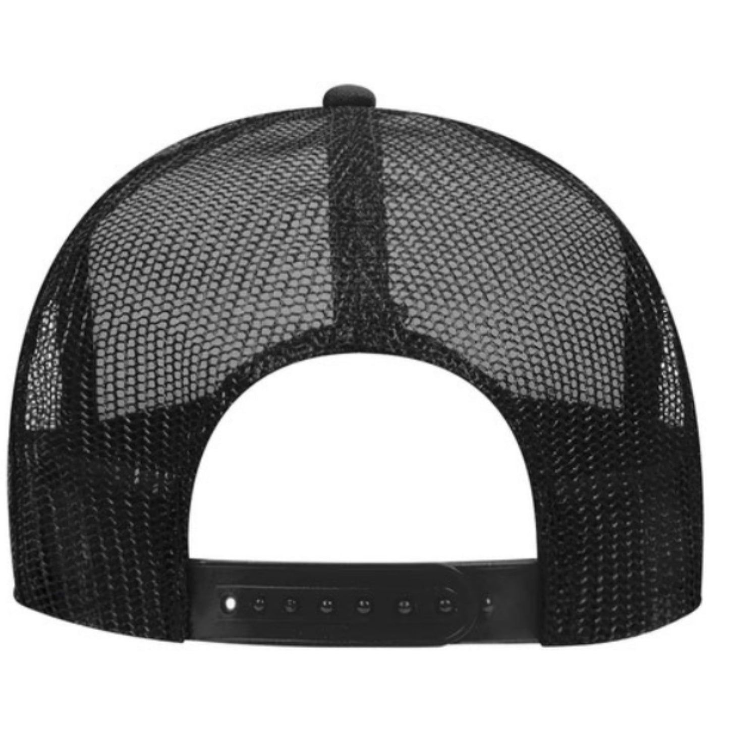 Run 619 R-Logo Foam Trucker Hat Black Back View